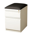 Hirsh 20 D Mobile Pedestal Box File Cabinet With Seat Cushion White