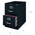 Hirsh 25 Inch Deep 2 Drawer Legal Size Commercial Vertical File Cabinet