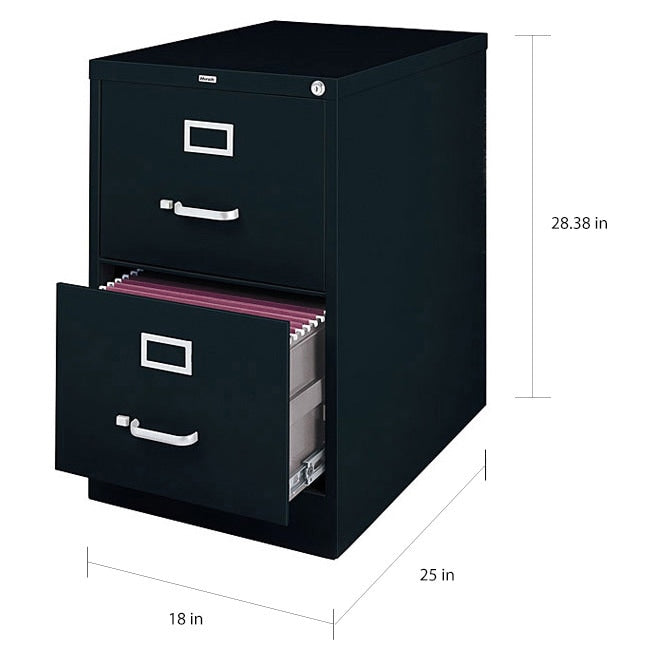 Hirsh 25 Inch Deep 2 Drawer Legal Size Commercial Vertical File Cabinet