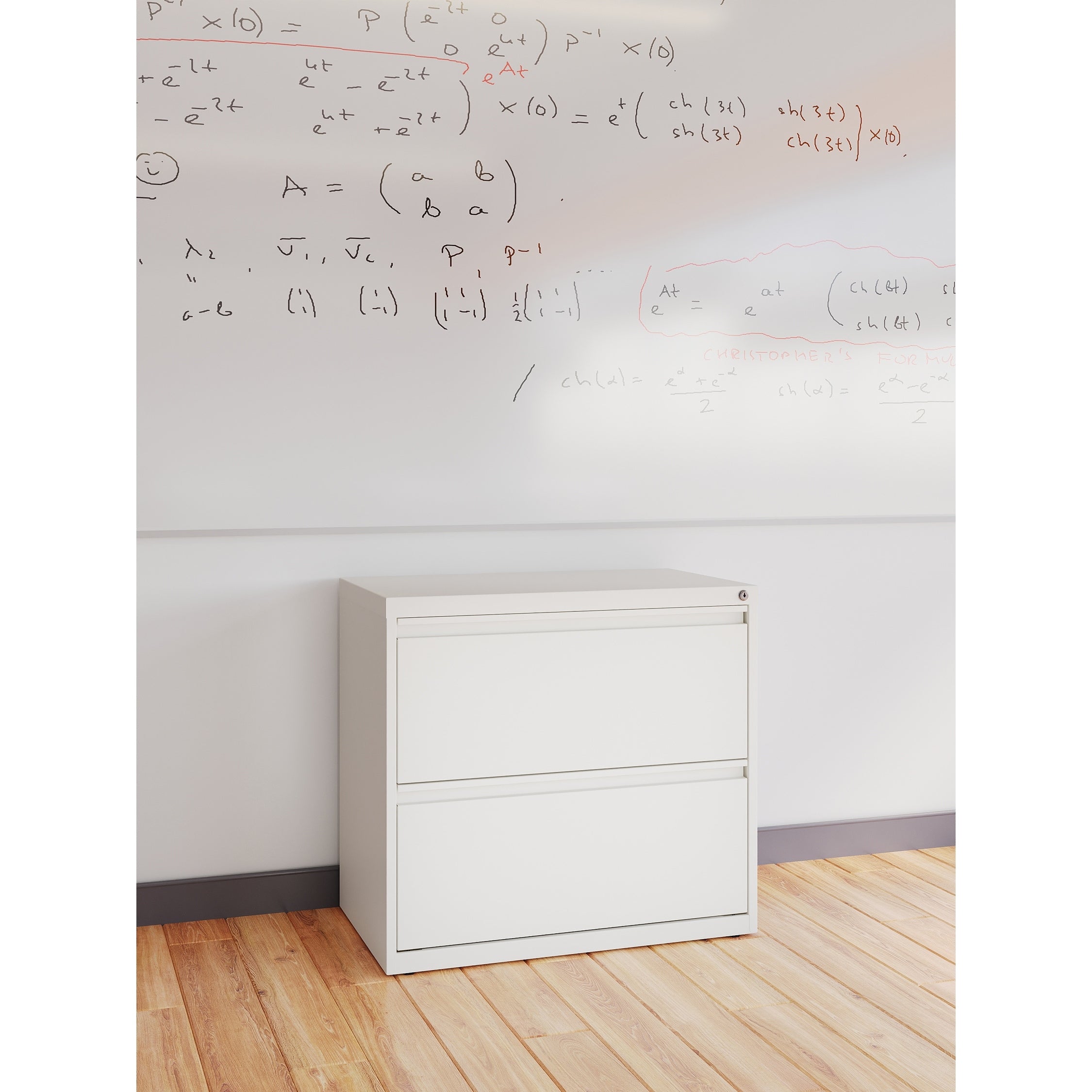 Hirsh 30 Inch Wide 2 Drawer Lateral 101 File Cabinet White