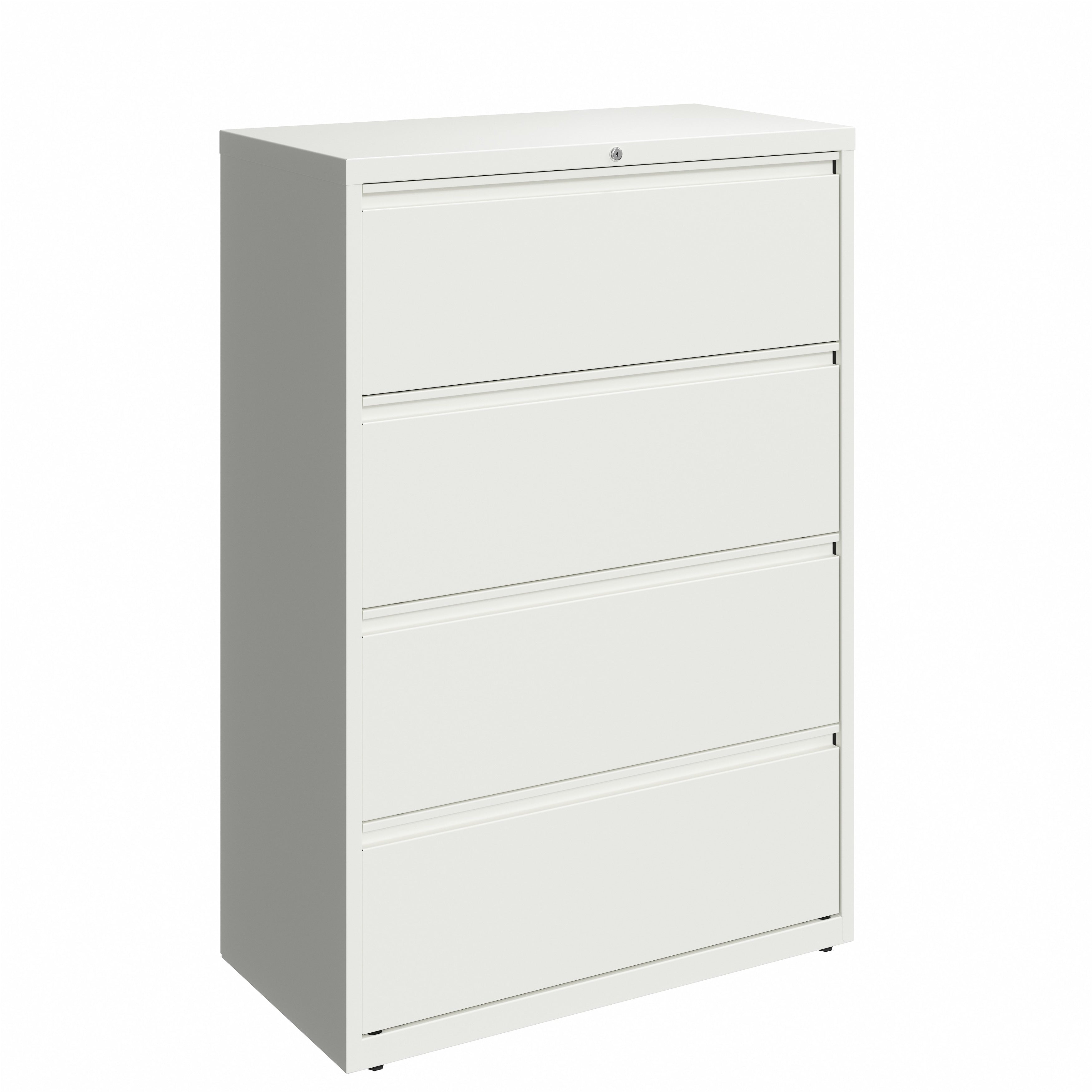 Hirsh 36 In Wide Hl10000 Series 4 Drawer Lateral File Cabinet White