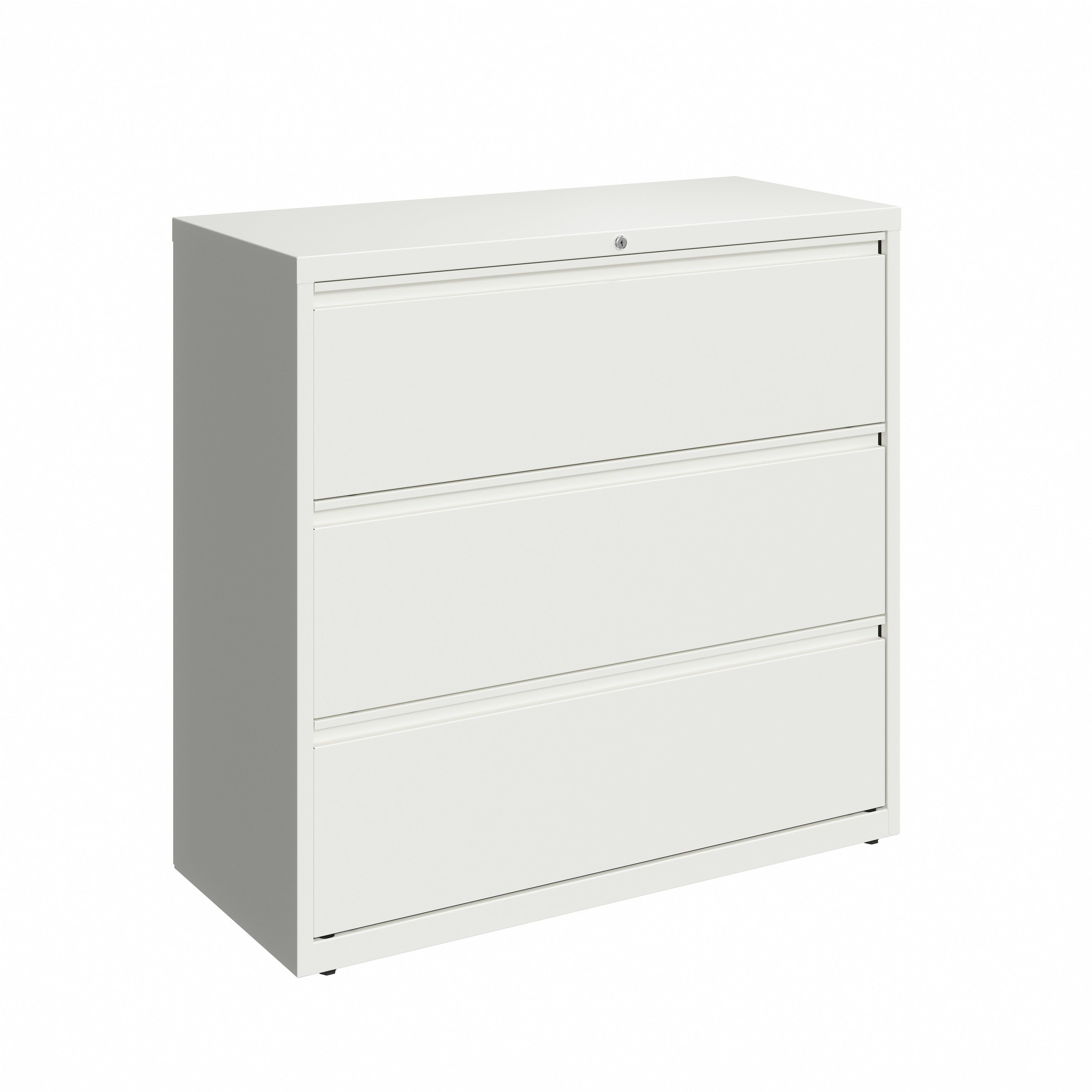 Hirsh 42 In Wide Hl10000 Series 3 Drawer Lateral File Cabinet White