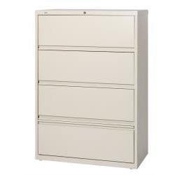 Hirsh Commercial Grade 36 Wide 4 Drawer Lateral With Roll Out Shelves
