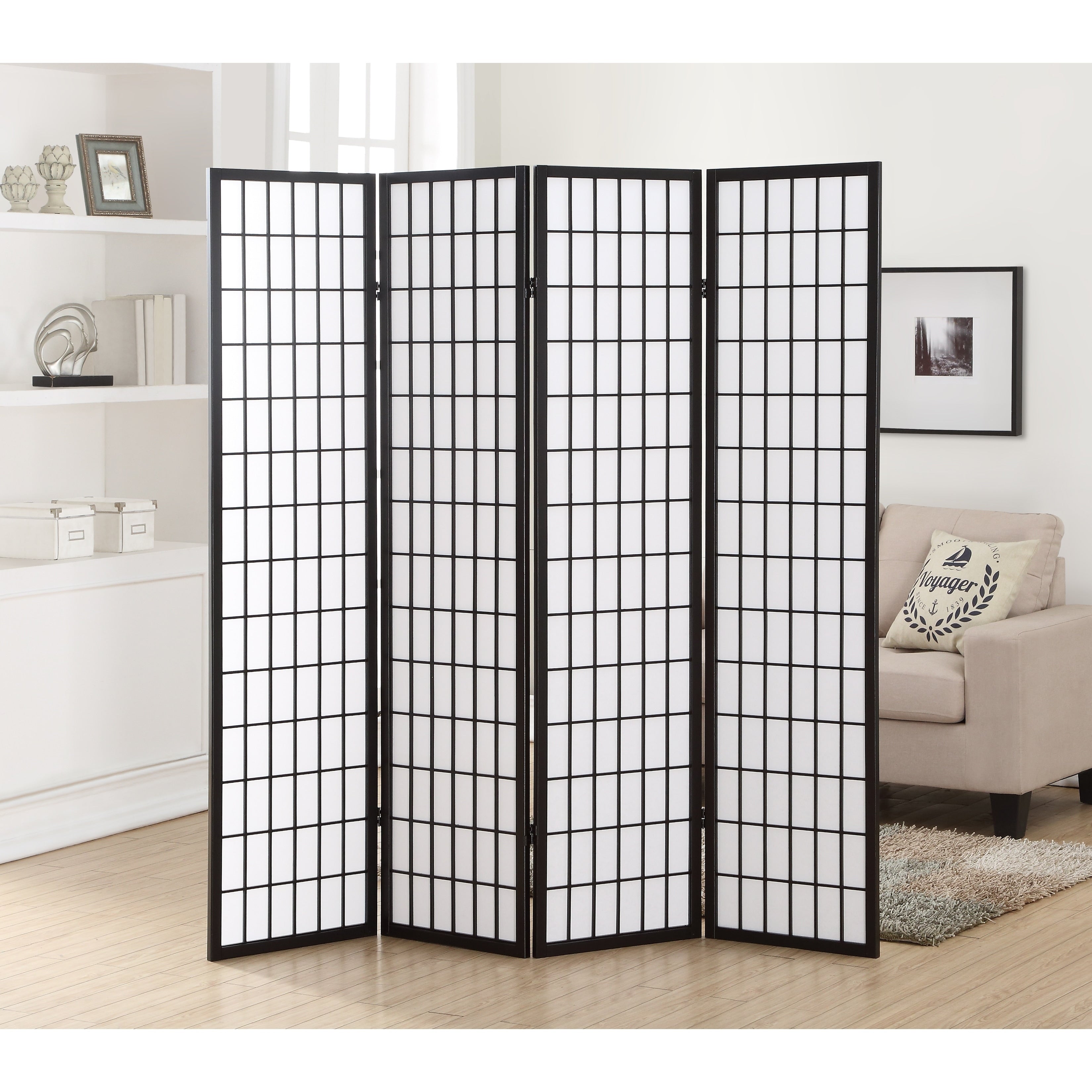 Hoceima Oriental Shoji 4 Panel Room Divider