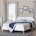 Hoffman Platform Bed Farmhouse Bed Frame With Scalloped Design And Turned Posts