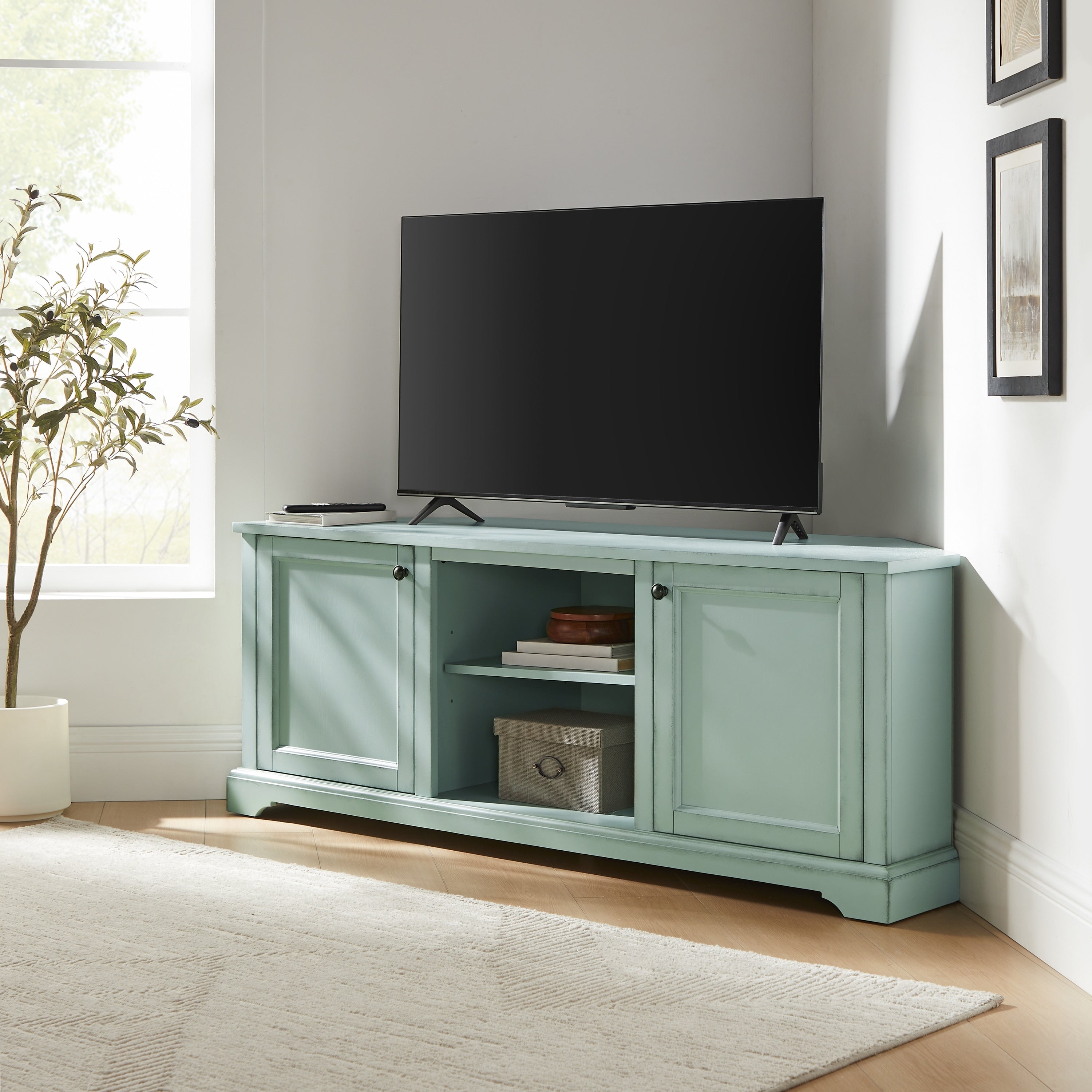 Crosley Holbrook Corner Fireplace Tv Stand For 65 Tv