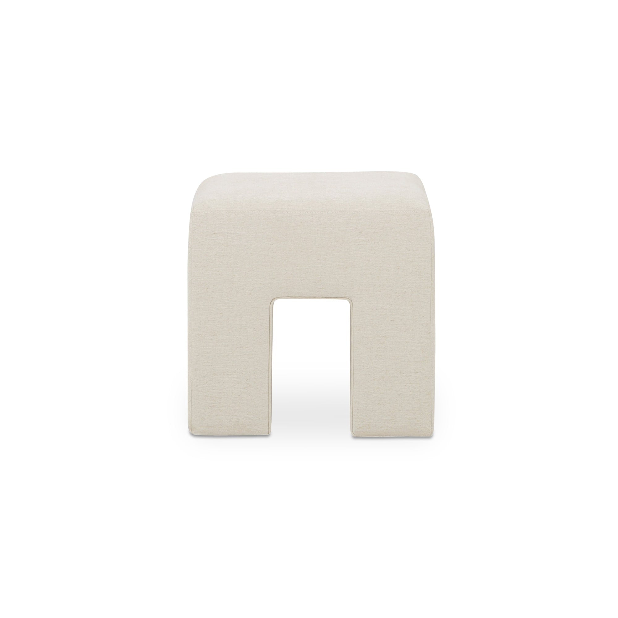 Holcomb Stool Polyester Linen Upholstery Plywood And Rubberwood Frame Foam And Fiber Fill Oat