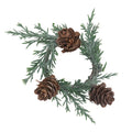 Holiday Napkin Rings With Pine Cone Design Set Of 4
