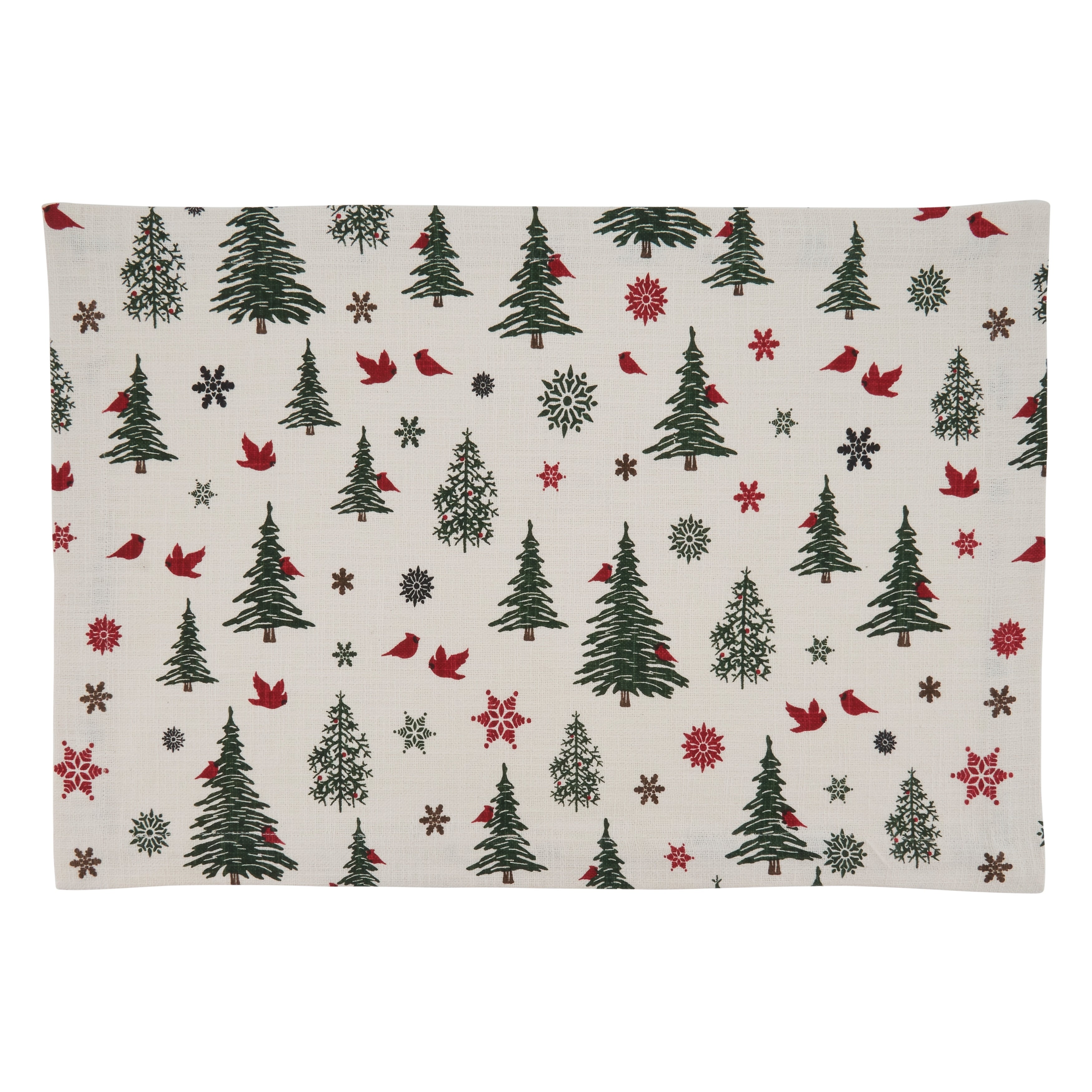 Holiday Placemats With Christmas Tree Snowflakes Design