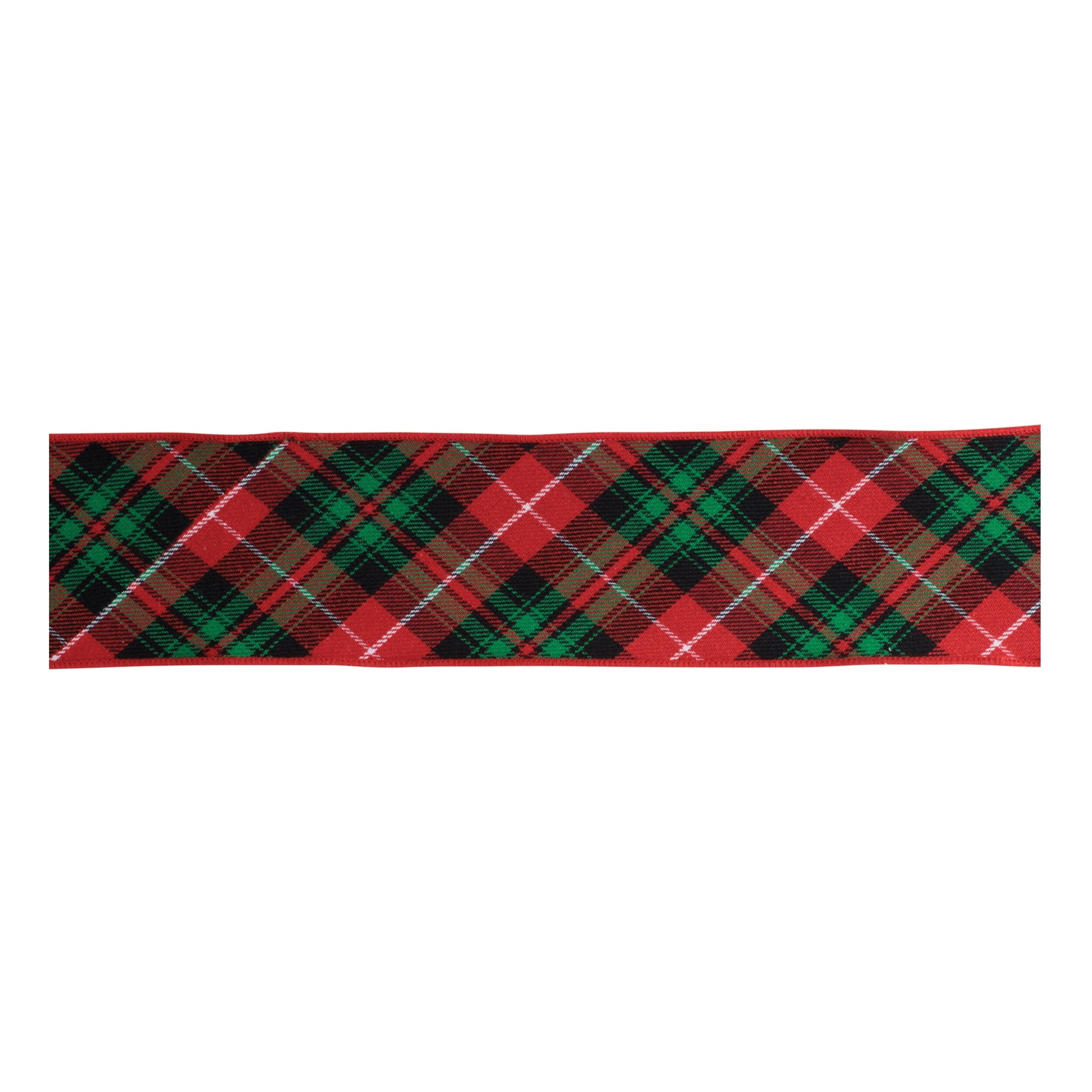 Holiday Plaid Wired Ribbon 4 X 5 Yds.