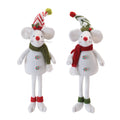 Holiday Plush Mouse Figurines Set Of 2