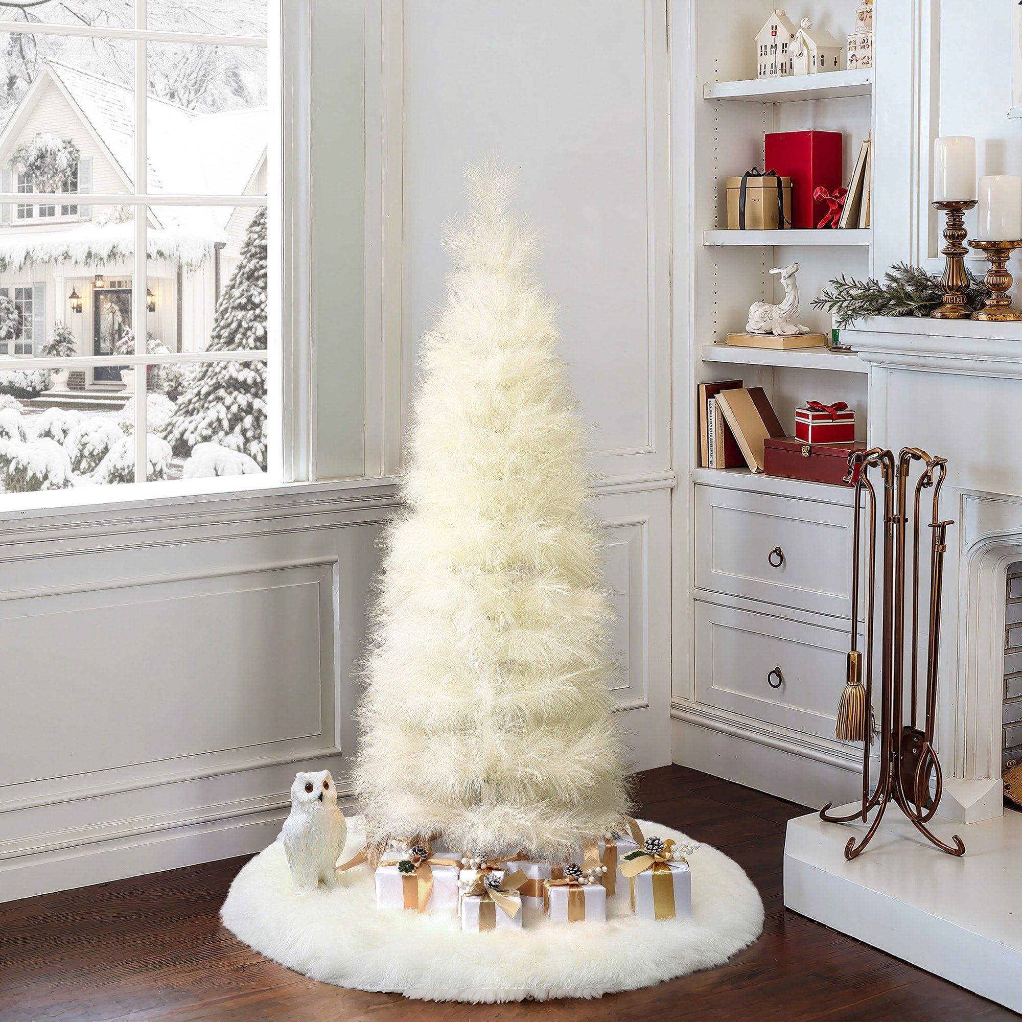 Holiday Slim Artificial Pampas Ivory Grass Tree