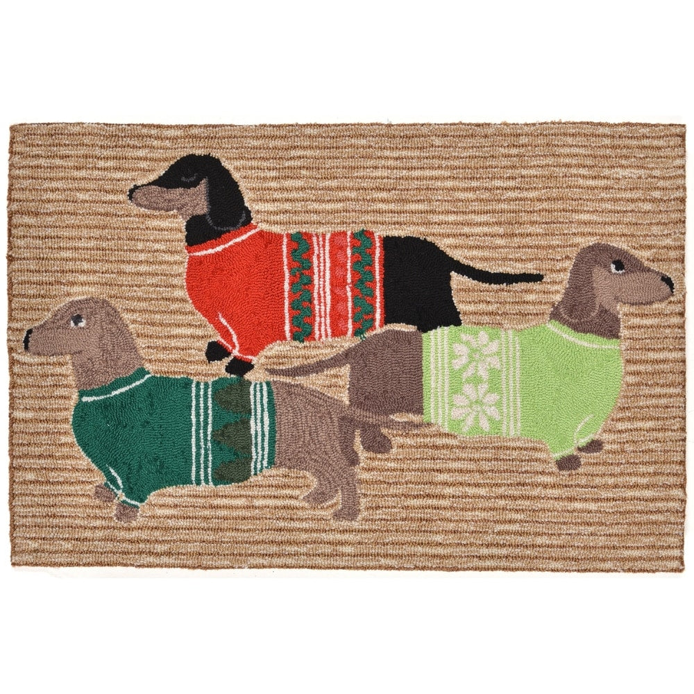 Liora Manne Frontporch Holiday Hounds Indoor Outdoor Mat
