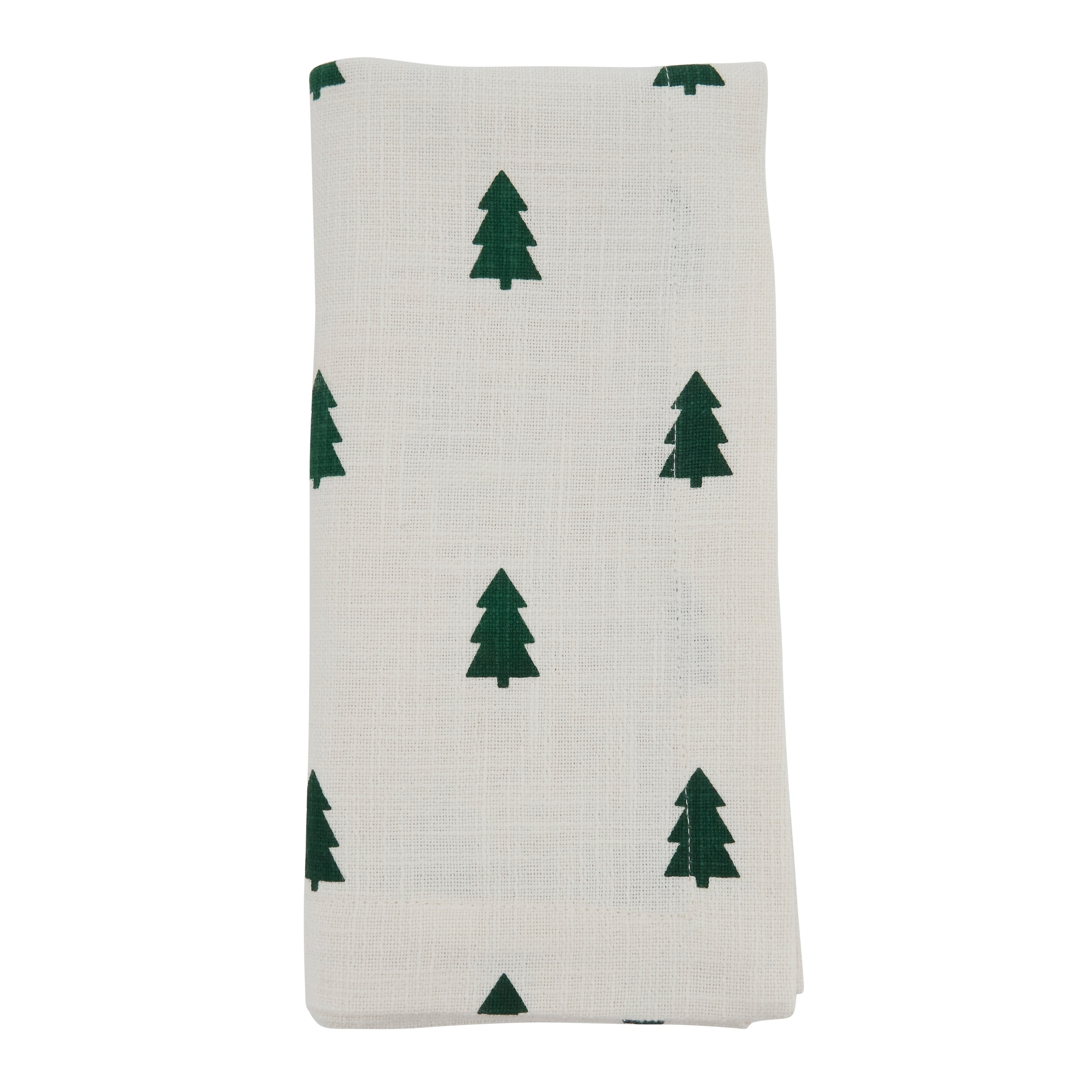 Holiday Table Napkins With Christmas Tree Design Set Of 4