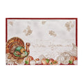 Holiday Turkey Bordered Fall Placemat Set Of 4 13 X19
