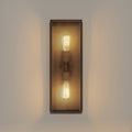 Hollis 20 Inch 2 Light Blackened Brass Exterior Wall Sconce With Clear Glass