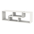 Hollow Core Tv Console And Bookcase Combination White