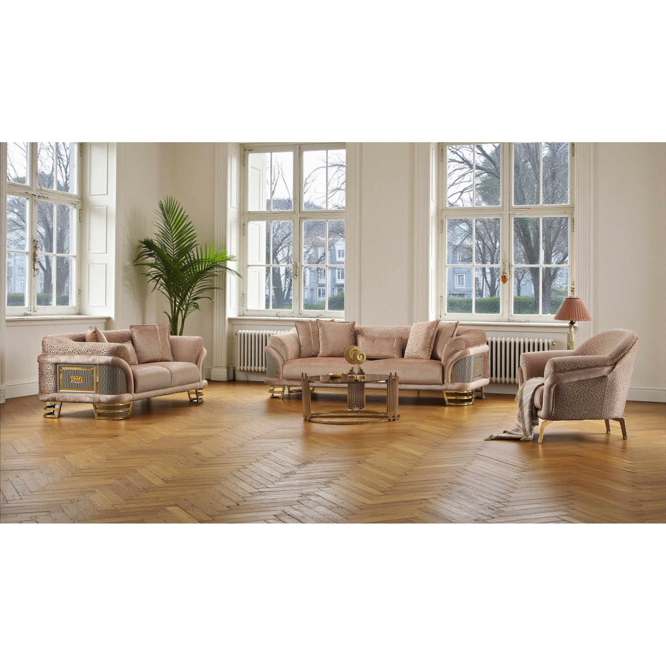 Holloway 3 Pieces Living Room Sets 1 Sofa 1 Loveseat 1 Chair