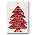Holly Jolly Christmas Tree Gallery Wrapped Canvas