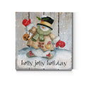 Holly Jolly Snowman Premium Gallery Wrapped Canvas Ready To Hang