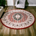 Hollywood Collection Red Ivory Area Rug