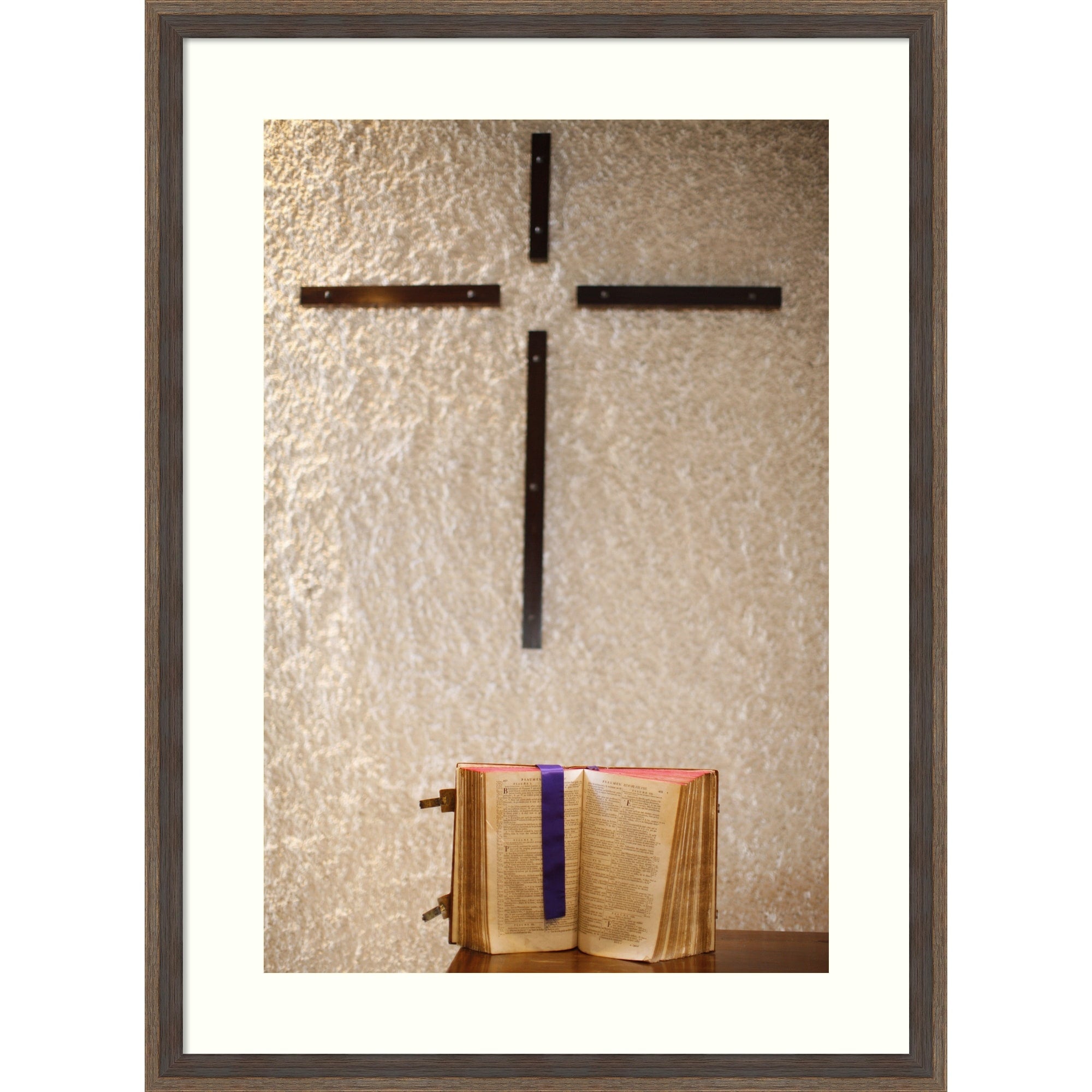 Holy Bible French 18Th Century Wood Framed Wall Art Print