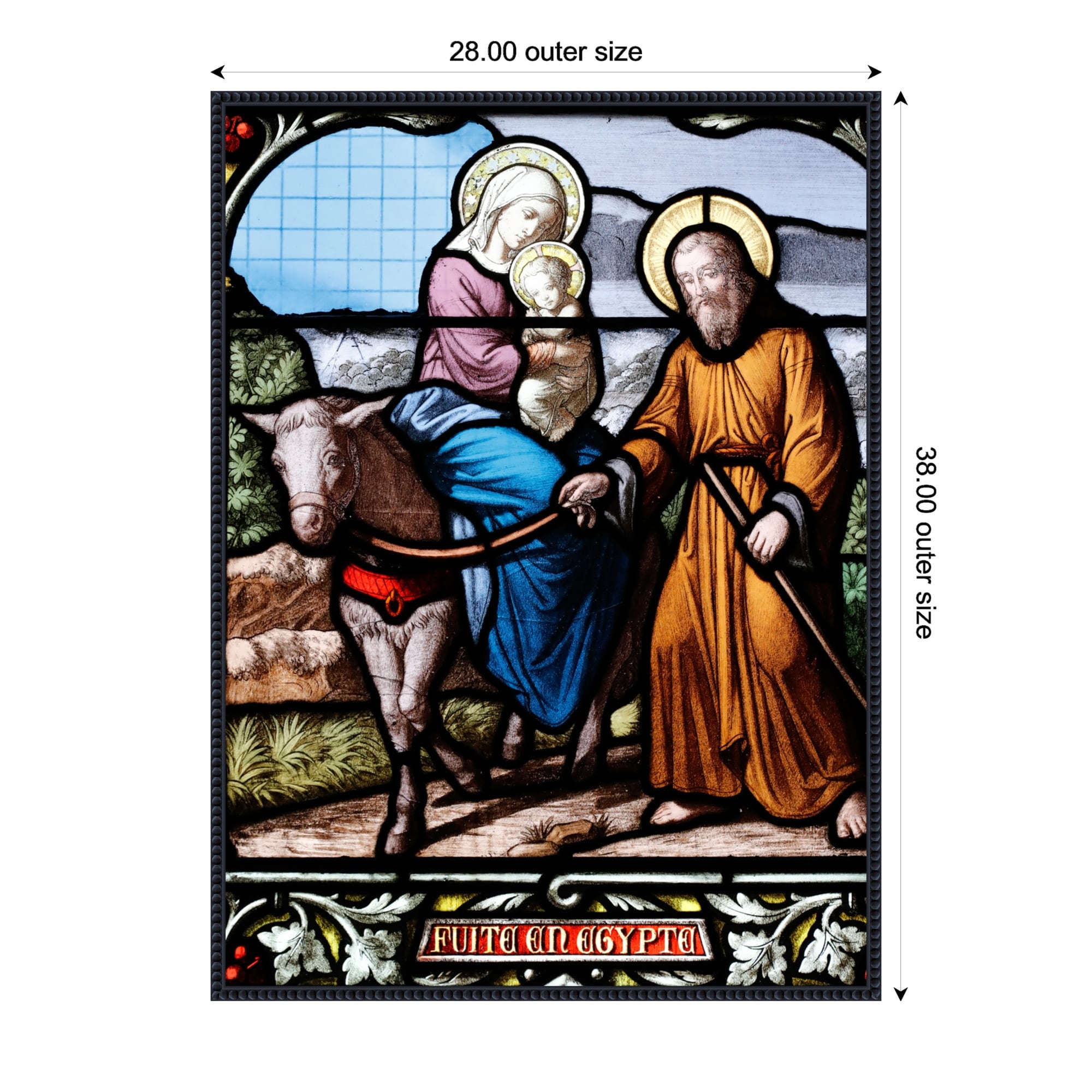 Holy Family Flight Into Egypt By Lons Le Saunier France Framed Canvas Wall Art Print