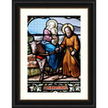 Holy Family Flight Into Egypt By Lons Le Saunier France Wood Framed Wall Art Print