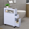 Homcom Wood Rolling Bathroom Storage Cabinet