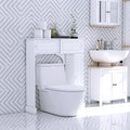 Homcom Freestanding Over Toilet Bathroom Storage Cabinet White