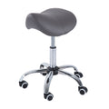 Homcom Hydraulic Adjustable Rolling Massage Salon Spa Stool Saddle Chair Grey