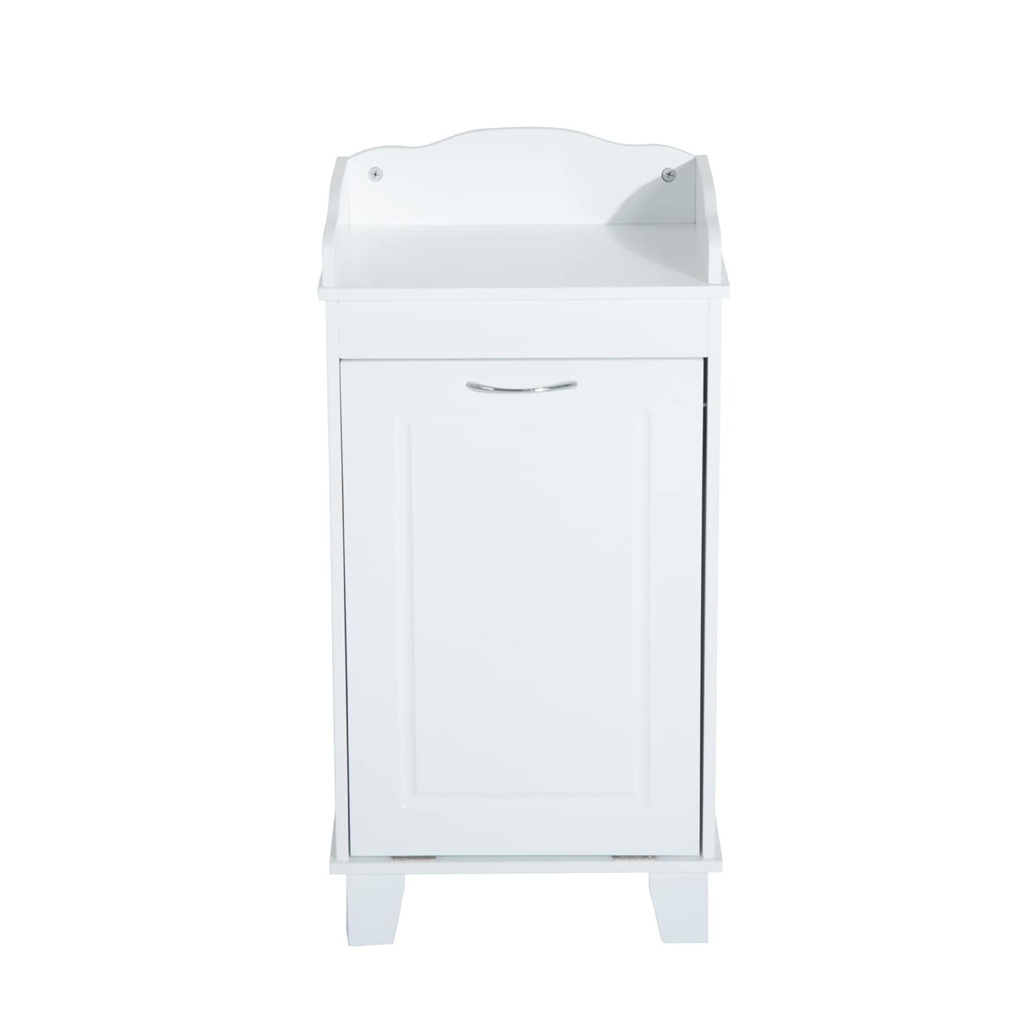 Homcom Wooden Bathroom Laundry Hamper Cabinet