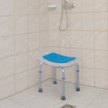 Homcom 6 Level Adjustable Curved Bath Stool Spa Shower Chair Non Slip Design For The Elderly Injured Pregnant Women