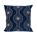 Home Accent Pillows Blue Velvet With Shimmery Silver Embroidery 20 Inch X 20 Inch Throw Pillow