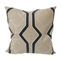 Embroidered Natural And Grey Poly Linen Connors Throw Pillow By Home Accent Pillows