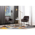 Home Beyond Synthetic Leather Dining Chairs Set Of 2 Pc Black Uc 15Blk