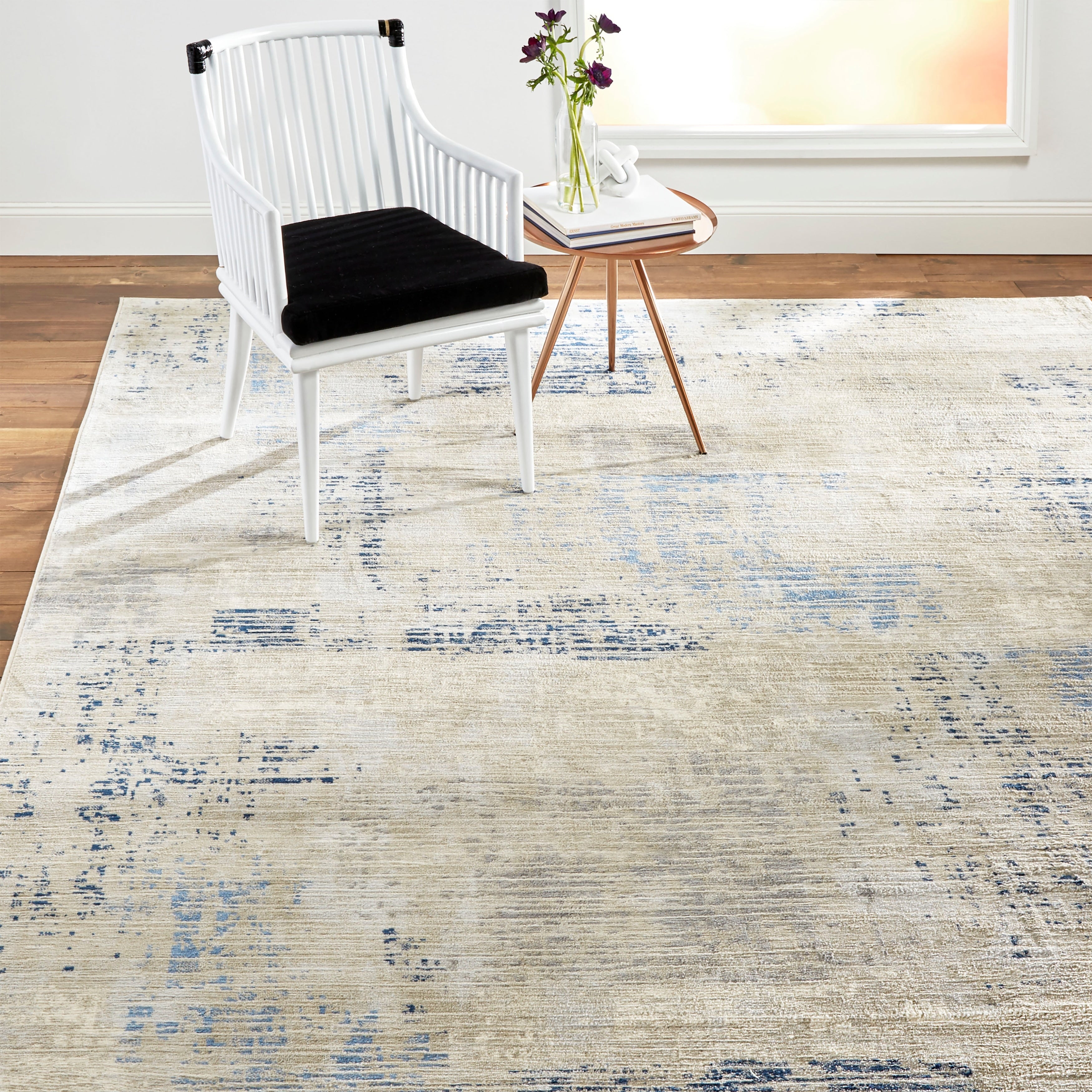 Melrose Modern Lines Gray Blue Area Rug By Home Dynamix 710 X 102
