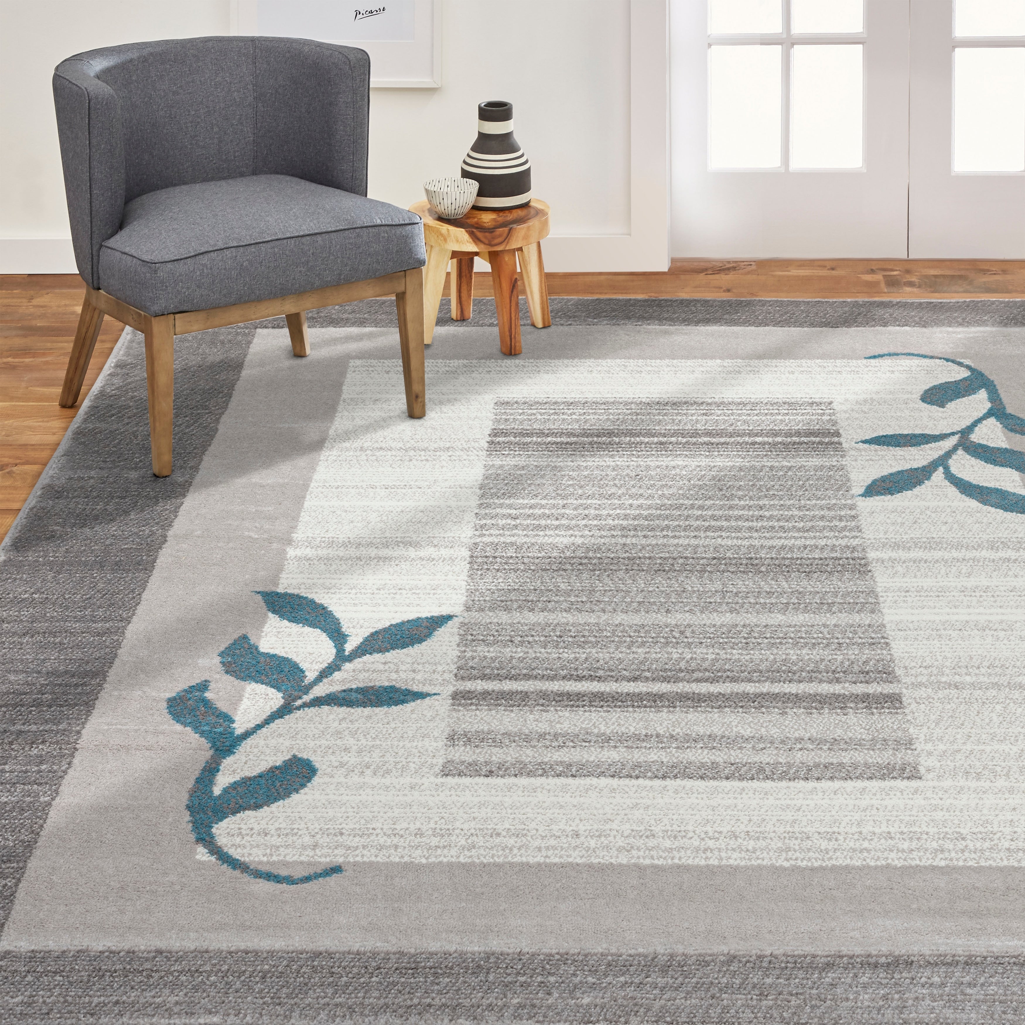 Home Dynamix Royalty Collection Traditional Brown Blue Area Rug 43 X62