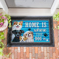 Home Is Where The Dog Is Embossed Door Mat 30 X 18