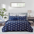 Carson Carrington Bergen Dark Blue Cobalt Printed Microfibe