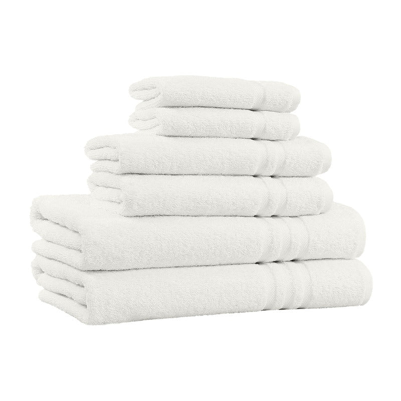 6 Piece Cotton Bath Towel Set 2 Bath Towels 2 Hand Towels And 2 Washcloths 650 Gsm