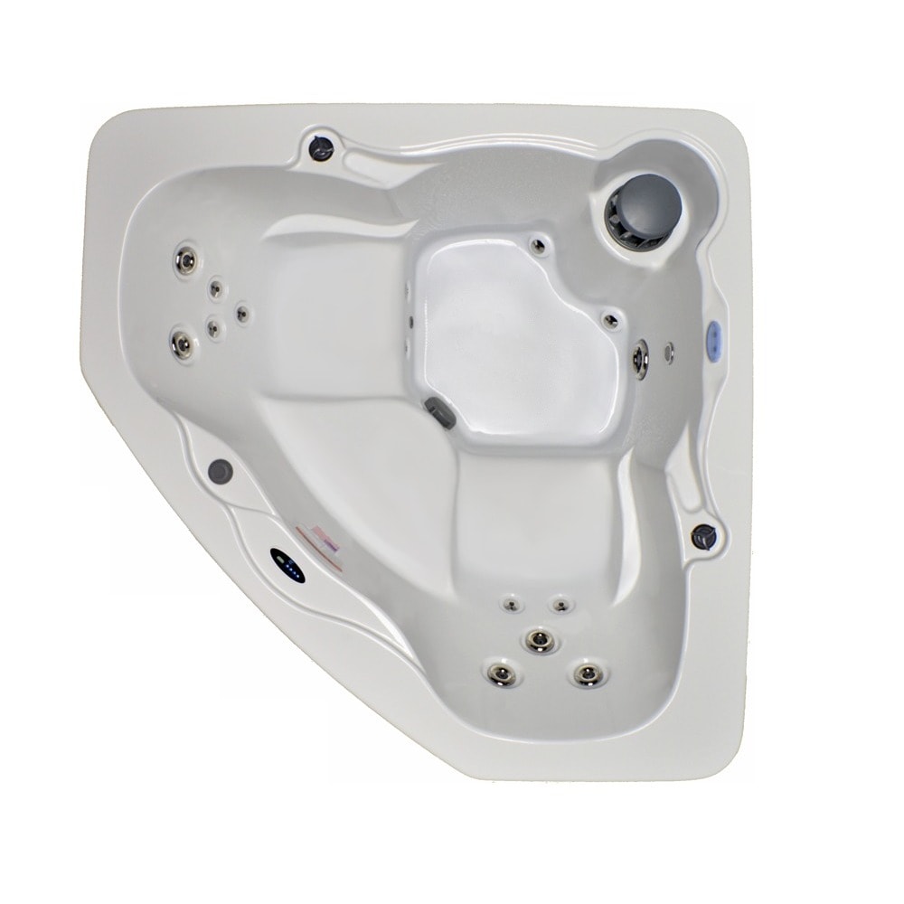 Hudson Bay Spas 3 Person 14 Jet Corner Spa With Stainless Jets And 110V Gfci Cord