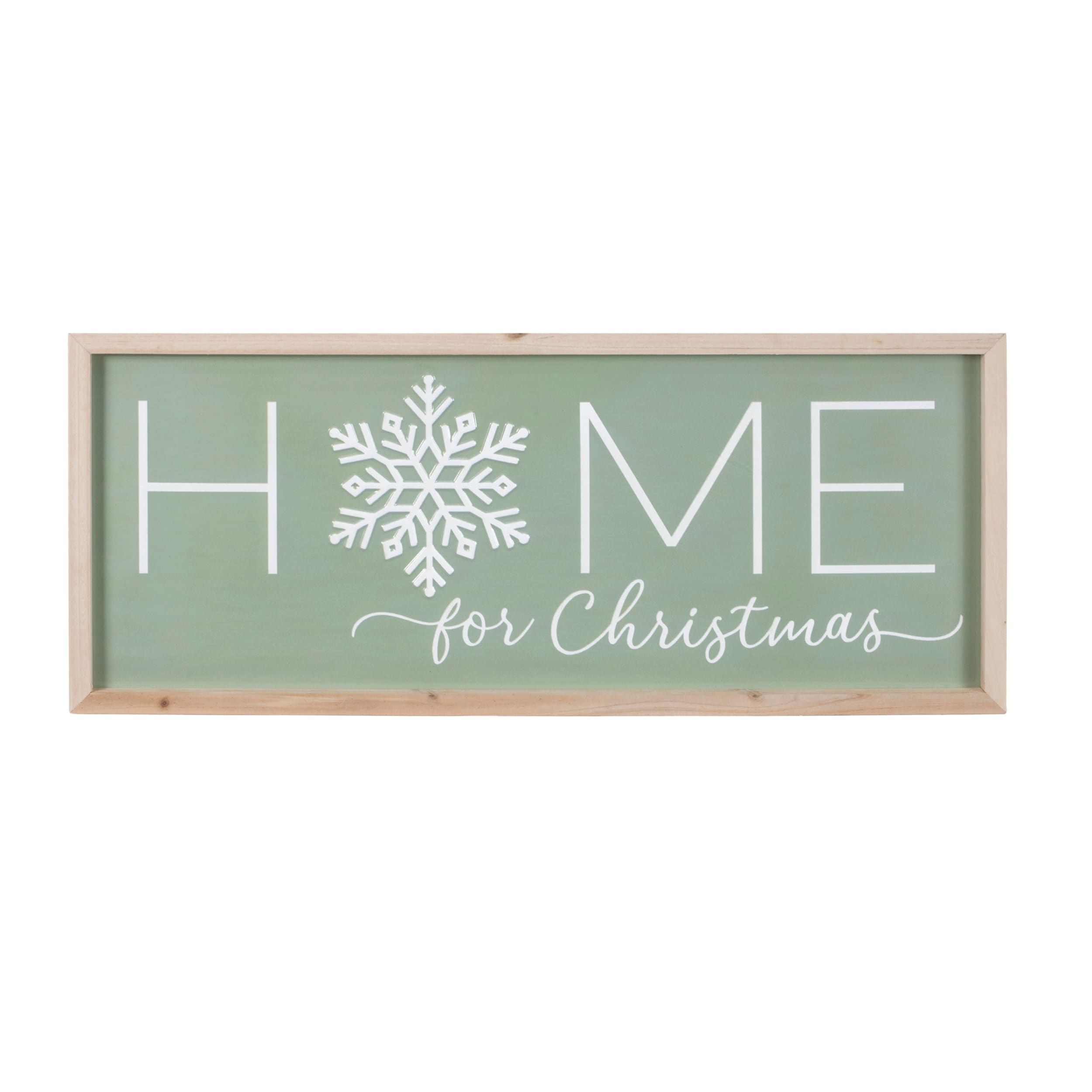 Home For Christmas Snowflake Wall Sign 24 L