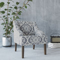 Homepop Suri Blue Classic Swoop Accent Chair