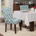 Homepop Classic Parsons Dining Chair Geo Brights Teal Set Of 2
