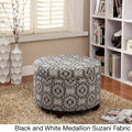 Homepop Large Round Storage Ottoman
