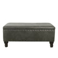 Homepop Large Storage Bench With Nailhead Trim