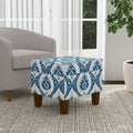 Homepop Suri Storage Ottoman Blue Slate