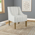 Homepop Modern Swoop Accent Chair Blue Calypso Stripe