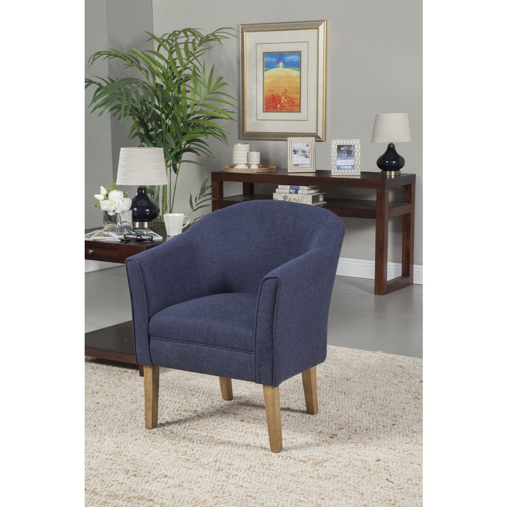 Homepop Navy Chunky Textured Accent Chair